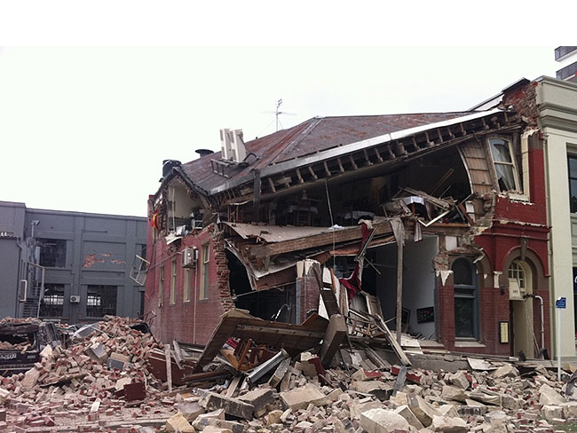 How can one describe the  disaster I saw in Christchurch after the earthquake?