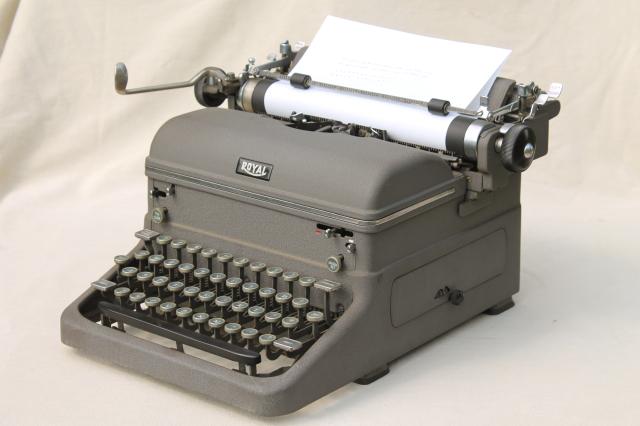 Royal manual typewriter I learned